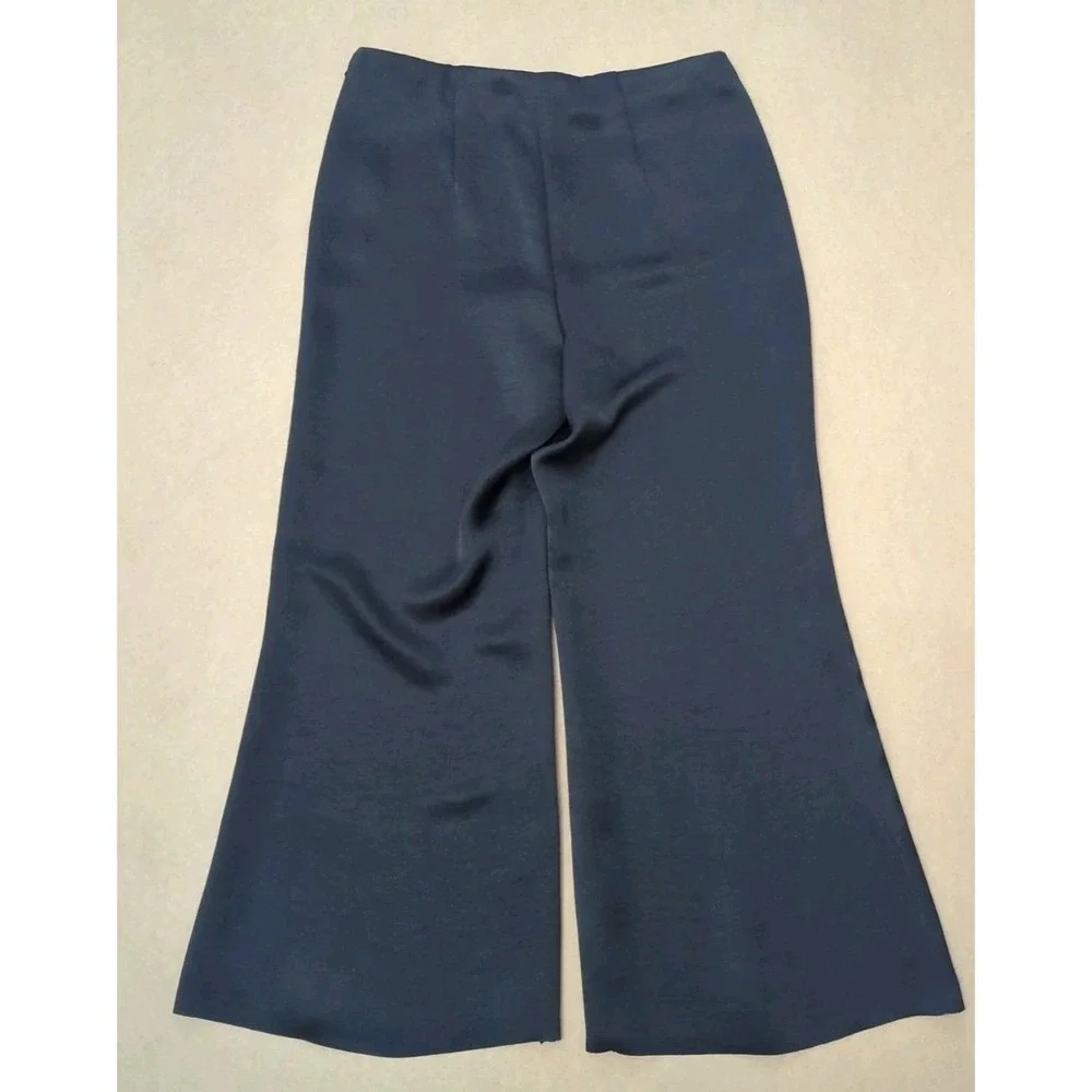 Vince Wide Leg Trouser Side Zip Classic Crepe Work Pants Sz 6 27" Inseam - Picture 7 of 8